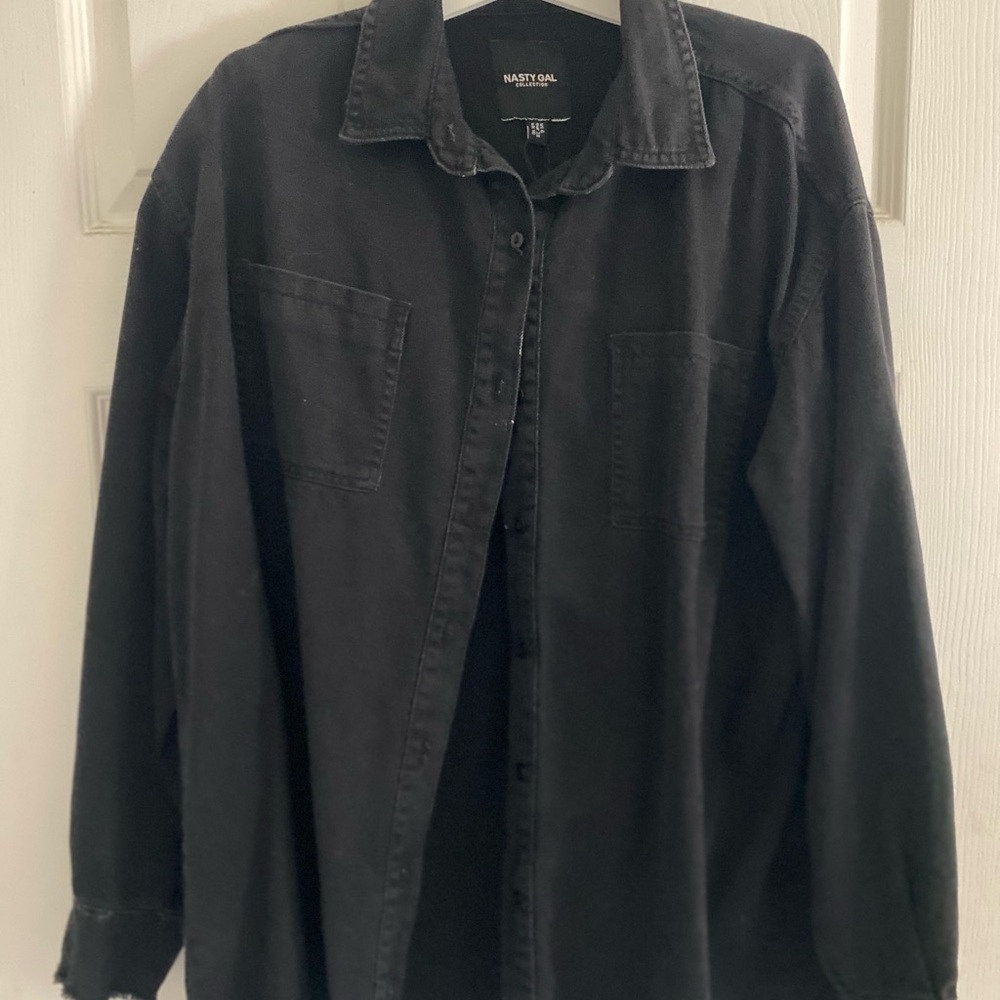 Black Nastygal Shacket